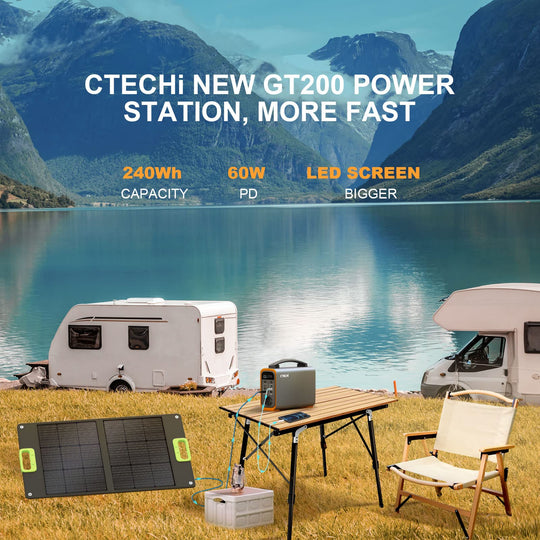 Update Version】 CTECHi GT200 Portable Power Station 240W / 240Wh LiFe –  ctechi-official