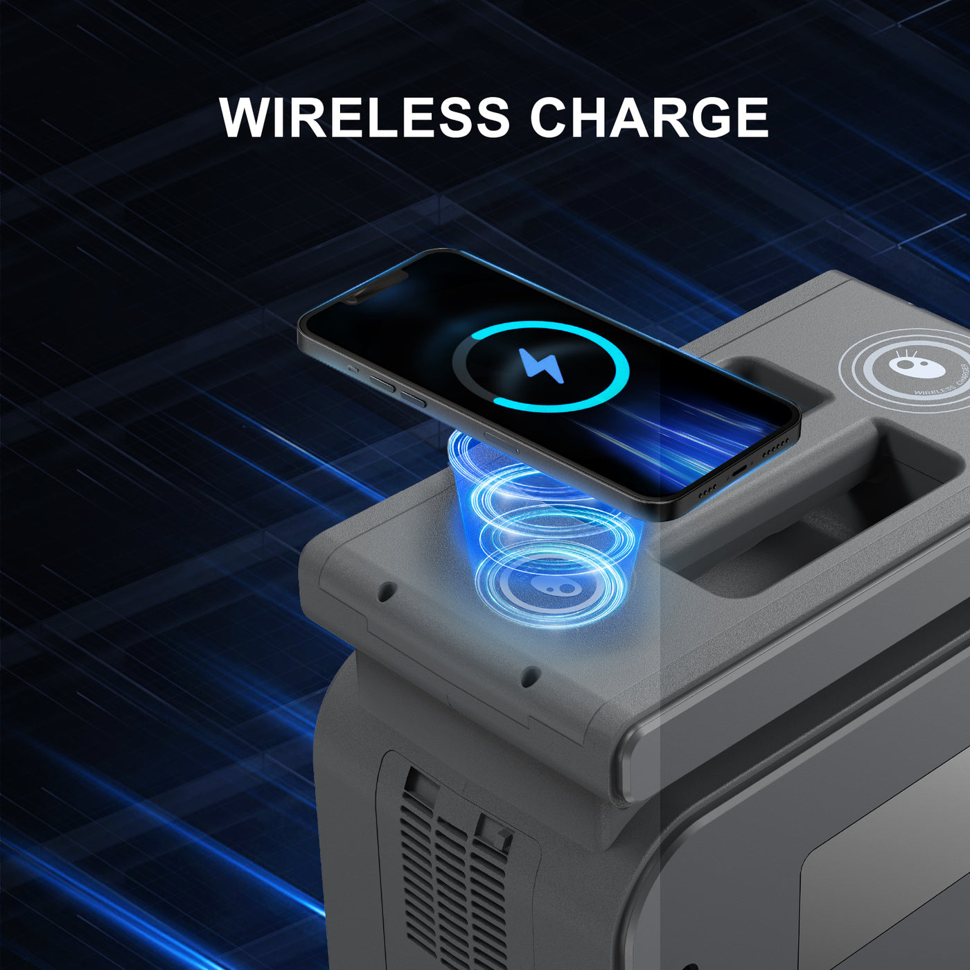 Portable Power Station 580W /346Wh LiFePO4 Battery Dual Wireless Charging